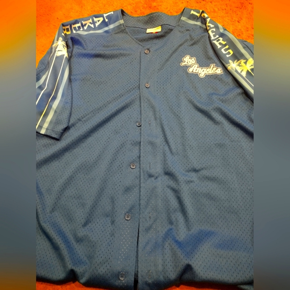 Mitchell and Ness Los Angeles Lakers Shooting Warmup Jersey Shirt Size 4XL Tall